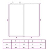  Klizna vrata crna 90 x 205 cm od kaljenog stakla i aluminija | shoptok.hr