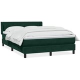 Box Spring krevet s madracem tamno zeleni 160x220 cm baršun | shoptok.hr