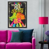 Wallity Uramljena slika The 80's Party, 35x45 cm Cene