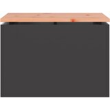  Vrtna klupa Crna 60 x 40 x 43 cm Čvrsta duglazija i čelik | shoptok.hr