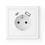 USB vtičnica Adria (Bela, Plastika, Podometna montaža)