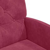  Blagovačke stolice s kotačima 2 pcs boja crnog vina Baršun | shoptok.hr