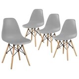  Set plastičnih trpezarijskih stolica 4 kom Aurora siva Lemon 25-KS007SET Cene