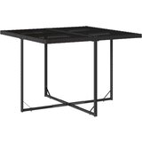  5-dijelni vrtni blagovaonski set s jastucima od poliratana crni | shoptok.hr