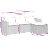  4-dijelni set vrtnih sofa s jastucima bež od poliratana | shoptok.hr