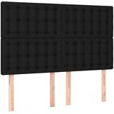  LED uzglavlje crno 144x5x118/128 cm od tkanine | shoptok.hr