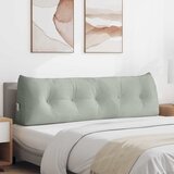  Jastuk za leđa Svijetlo siva 160 x 24 x 50 cm Baršun | shoptok.hr