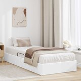  Otomanski krevet Čista bijela 100 x 200 cm Lažna koža | shoptok.hr