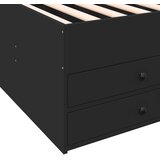  Dnevni krevet s ladicama bez madraca crni 75x190 cm | shoptok.hr