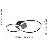 Eglo 31772 - led prigušiva stropna svetiljka parrapos-z LED/15W/230V | Eponuda.com