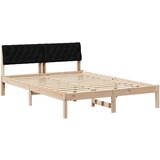  Kovinska posteljna konstrukcija Rjava in črna 150 x 200 cm, (5000084305) | Shoptok.si