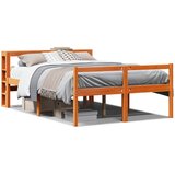  Okvir kreveta s uzglavljem voštano smeđi 120x190 cm od borovine | shoptok.hr