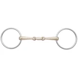 Dvojno lomljena navadna in podložna brzda z osrednjim delom Sweet Copper - 14,5 cm