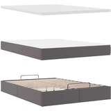  Otomanski krevet s madracima i LED sivi 140x190cm umjetna koža | shoptok.hr