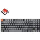 KEYCHRON K13 Max Brezžična Mehanska Tipkovnica Low-Profile, Bluetooth / 2.4 GHz, Bela osvetlitev, Gateron Red, US Layout, K13M-A1, (21733823) Cene