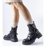 Gemre Black insulated ankle boots Laderoute | Shoptok.si