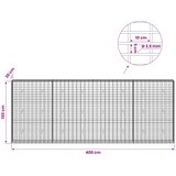  Gabion s žicom debljine 3,5 mm i mrežom 5x10 cm 400x30x150 cm Slike