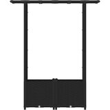  Povišeni krevet s mrežom i krovom Crna 124,5 x 40 x 138 cm PP | shoptok.hr