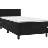  Box spring s madracem LED crni 80 x 200 cm baršunasti | shoptok.hr
