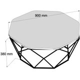  Club sto Diamond 90x38x90cm Bijeli | Eponuda.ba