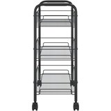  Kuhinjska kolica s 3 razine crna 46 x 26 x 64 cm željezna | Eponuda.com