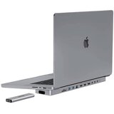 Invzi Priključna postaja / USB-C vozlišče za MacBook Pro 13 / 14 MagHub 12w2 z režo za SSD (siva) | Shoptok.si