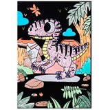Tooky_Toy tookyland: komplet za barvanje z žametom - dinozavri, 30x25 cm | Shoptok.si