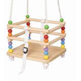 Kinder Home dečija drvena ljuljaška sa kaišem i bočnim stranama – do 70 kg, 30×30 cm ( JXS-3025 ) | Eponuda.com