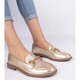 D/CEO marka niezdefiniowana Gold women's loafers with a golden decoration Selanos | ePonuda.com