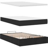  Otomanski okvir kreveta s madraca crni 120x190 cm od tkanine | shoptok.hr