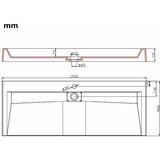  Umivaonik od lijevanih minerala/mramora 120 x 46 x 11 cm bijeli | shoptok.hr