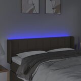  LED uzglavlje smeđesivo 147x16x78/88 cm od tkanine | shoptok.hr