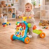WALKER Pusher Scooter Educational Table Interactive Panel 5 u 1 Šareni | shoptok.hr