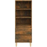  Visoka komoda boja hrasta 40x36x110 cm od konstruiranog drva | shoptok.hr