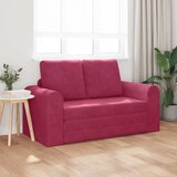 Krevet na razvlačenje Vinska crvena 148 x 71 x 83 cm Baršun | shoptok.hr