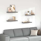  Plutajuće zidne police 4 kom sjajne sive 60 x 23,5 x 3,8 cm MDF | shoptok.hr