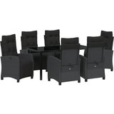 vidaXL set vrtnih stolica od 7 komada u crnom poliratan | shoptok.hr