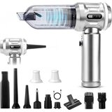 Nettlife Brezžični ročni sesalnik 17000PA - Zmogljiv 4-v-1 mini avtomobilski sesalnik - 3-stopenjski brezkrtačni motor, srebrn, (5000120184) | Shoptok.si