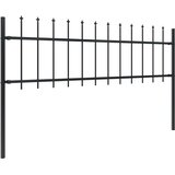  Vrtna ograda s vrhom koplja Čelik 537x60 cm Crna | shoptok.hr