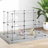  Kavez za ljubimce s 20 panela i vratima crni 35 x 35 cm čelični | shoptok.hr
