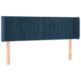Maison Chic Vzglavna omarica - Nočna omarica - Posteljna omarica z ušesi temno modro 147x16x78/88 cm žamet, (21710418) | Shoptok.si