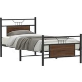 vidaXL Okvir kreveta bez madraca smeđa boja hrasta 75x190 cm drveni | shoptok.hr