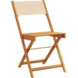  Vrtna jedilna garnitura 5-delna bež blago in trden les, (21251937) | Shoptok.si