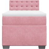 Box spring krevet s madracem ružičasti 90x200 cm baršunasti | shoptok.hr
