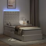 Krevet s prostorom za pohranu s LED-om Čista bijela 90 x 200 cm | Eponuda.ba