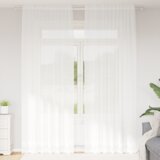 vidaXL Čipkasta zavjesa sa zavjesama Cvjetni Bijela 150 x 260 cm Poliester Cijene