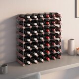 vidaXL Stojalo za vino za 42 steklenic rjavo trdna borovina Cene