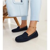Gemre Navy blue fabric moccasins Fiammetta | Shoptok.si