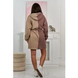 Kesi Insulated two-tone sweatshirt dark beige + light beige | Shoptok.si