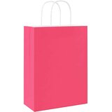 vidaXL Papirnate vrećice 250 kom s ručkama ružičaste 26x12x35 cm | shoptok.hr